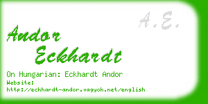 andor eckhardt business card